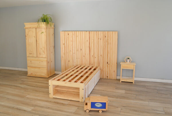 Cama Box de 0.80 mts con estante modelo Cafayate