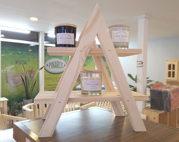 Exhibidor Piramide 2 estantes